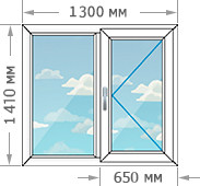 Цены на окно 1300х1410 в доме серии II-68